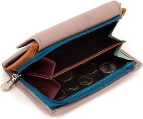 Розовый женский кошелек из натуральной кожи с монетницей ST Leather 1767272