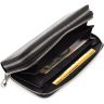 Чоловічий гаманець-клатч із натуральної шкіри чорного кольору на дві блискавки ST Leather 1767372 - 10