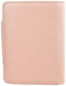 Пудровий жіночий гаманець зі шкіри флотар на кнопці Desisan 107672 з монетницею