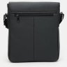 Мужская кожаная сумка-планшет черного цвета с навесным клапаном Keizer (22068) - 4