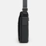 Мужская кожаная сумка-планшет черного цвета с навесным клапаном Keizer (22068) - 5