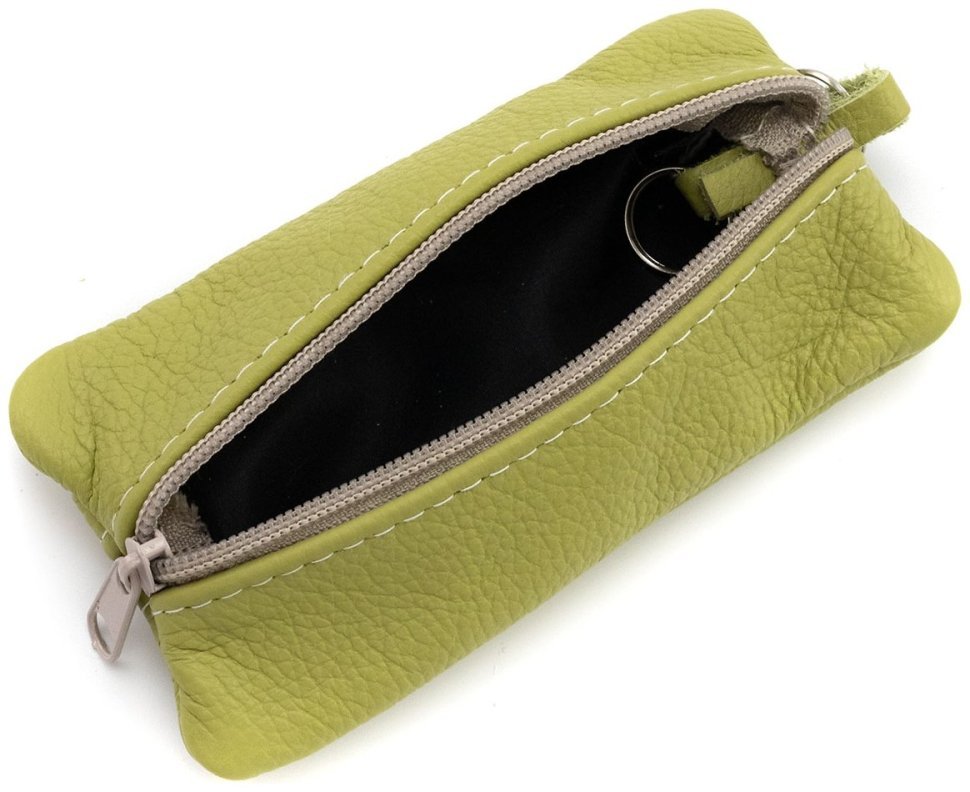 Большая кожаная ключница с двумя отделениями светло-зеленого цвета Leather Collection 97772 фото №5 Большая кожаная ключница с двумя отделениями светло-зеленого цвета Leather Collection 97772 modnotak фото №5