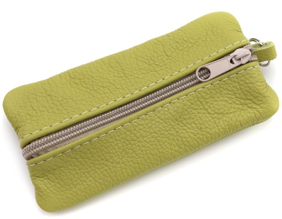 Большая кожаная ключница с двумя отделениями светло-зеленого цвета Leather Collection 97772 фото №4 Большая кожаная ключница с двумя отделениями светло-зеленого цвета Leather Collection 97772 modnotak фото №4