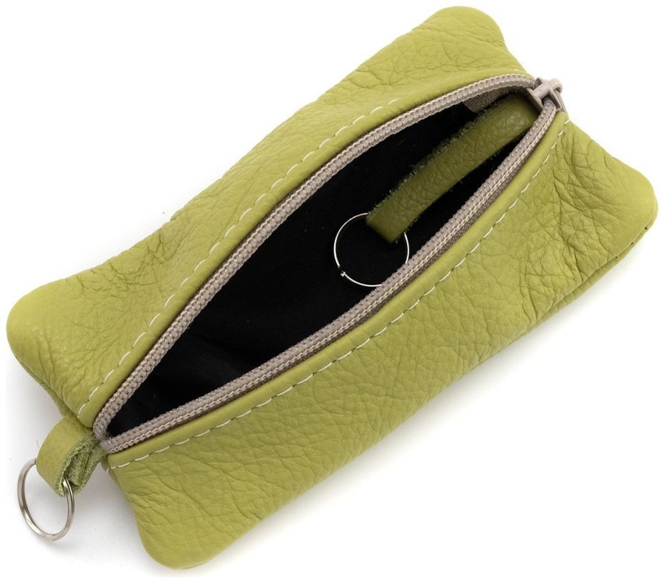 Большая кожаная ключница с двумя отделениями светло-зеленого цвета Leather Collection 97772 фото №3 Большая кожаная ключница с двумя отделениями светло-зеленого цвета Leather Collection 97772 modnotak фото №3