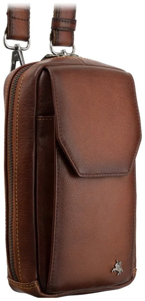 Повседневная сумка из натуральной гладкой кожи через плечо для смартфона Visconti AT45 Alex коричневого цвета 107972 фото №2 Повседневная сумка из натуральной гладкой кожи через плечо для смартфона Visconti AT45 Alex коричневого цвета 107972 modnotak фото №2