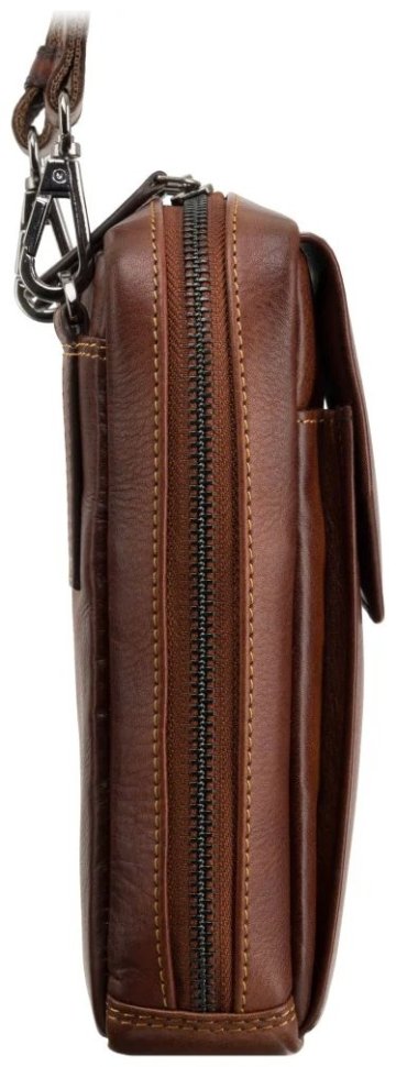 Повседневная сумка из натуральной гладкой кожи через плечо для смартфона Visconti AT45 Alex коричневого цвета 107972 фото №3 Повседневная сумка из натуральной гладкой кожи через плечо для смартфона Visconti AT45 Alex коричневого цвета 107972 modnotak фото №3