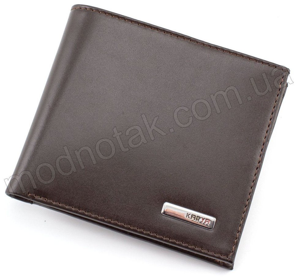 Шкіряний чоловічий гаманець без застібки KARYA (0458-9)