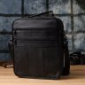 Вместительная деловая мужская сумка-барсетка из кожи черного цвета через плечо Vintage 98172 фото №10 Вместительная деловая мужская сумка-барсетка из кожи черного цвета через плечо Vintage 98172 modnotak фото - 10
