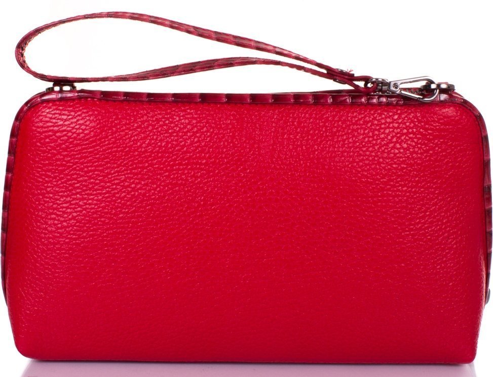 Червона шкіряна сумка з ремінцем на зап'ясті Desisan (2012-4)