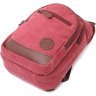 Бордовая сумка-рюкзак среднего размера из текстиля Vintagе 2422175 - 3