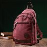 Бордова сумка-рюкзак середнього розміру з текстилю Vintagе 2422175 - 7
