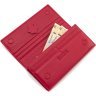 Шкіряний жіночий гаманець червоного кольору з навісним клапаном на магнітах Marco Coverna 68672 - 8