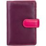 Стильный кожаный женский кошелек фиолетово-розового цвета Visconti Fiji 68872 - 1