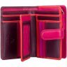 Стильный кожаный женский кошелек фиолетово-розового цвета Visconti Fiji 68872 - 3