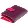 Стильный кожаный женский кошелек фиолетово-розового цвета Visconti Fiji 68872 - 5