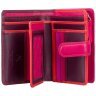 Стильный кожаный женский кошелек фиолетово-розового цвета Visconti Fiji 68872 - 6