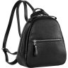 Чорний жіночий міні-рюкзак з натуральної шкіри хорошої якості Issa Hara (27102) - 3