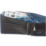 Синее мужское портмоне из натуральной кожи высокого качества с RFID - Visconti 69072 - 2