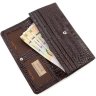 Темно-коричневий жіночий великий гаманець зі шкіри з фактурою під крокодила Tony Bellucci (10888) - 6