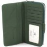 Кожний довгий гаманець темно-зеленого кольору з блоком під карти ST Leather (15342) - 2