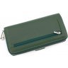 Кожаный длинный кошелек темно-зеленого цвета с блоком под карты ST Leather (15342) - 4