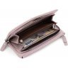Темно-рожевий жіночий гаманець-клатч з натуральної шкіри на дві змійки ST Leather (15413) - 2