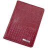 Красная женская обложка для паспорта из лаковой кожи под змею KARYA 69772 - 1