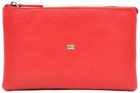 Яркий универсальный женский клатч из кожи флотар Desisan 80373 красного цвета