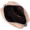 Бежевая женская сумка-кроссбоди из натуральной мягкой кожи на одну молнию Vintage 2422437 - 4
