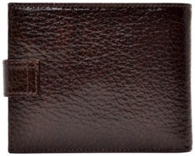 Коричневое мужское портмоне из натуральной кожи с выраженной фактурой Desisan 80573