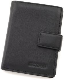 Вертикальное кожаное мужское портмоне с фиксацией на магнит Marco Coverna 90873