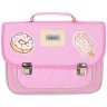 Яркий школьный портфель для девочки из текстиля Bagland 111373 розового цвета с принтом сладостей modnotak фото - 1