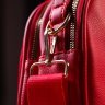 Маленькая женская сумка из эко-кожи красного цвета на два отсека Vintage (18702) - 10