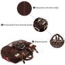 Вместительная кожаная сумка коричневого цвета с ручками VINTAGE STYLE (14075) - 12