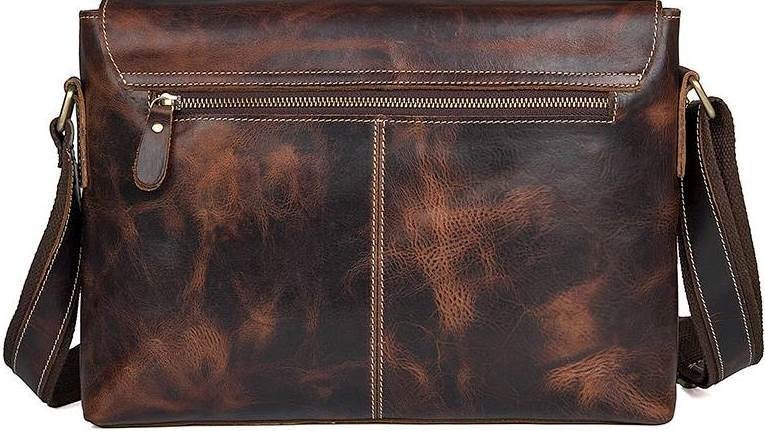 Кожаная мужская сумка в винтажном стиле с клапаном VINTAGE STYLE (14524)