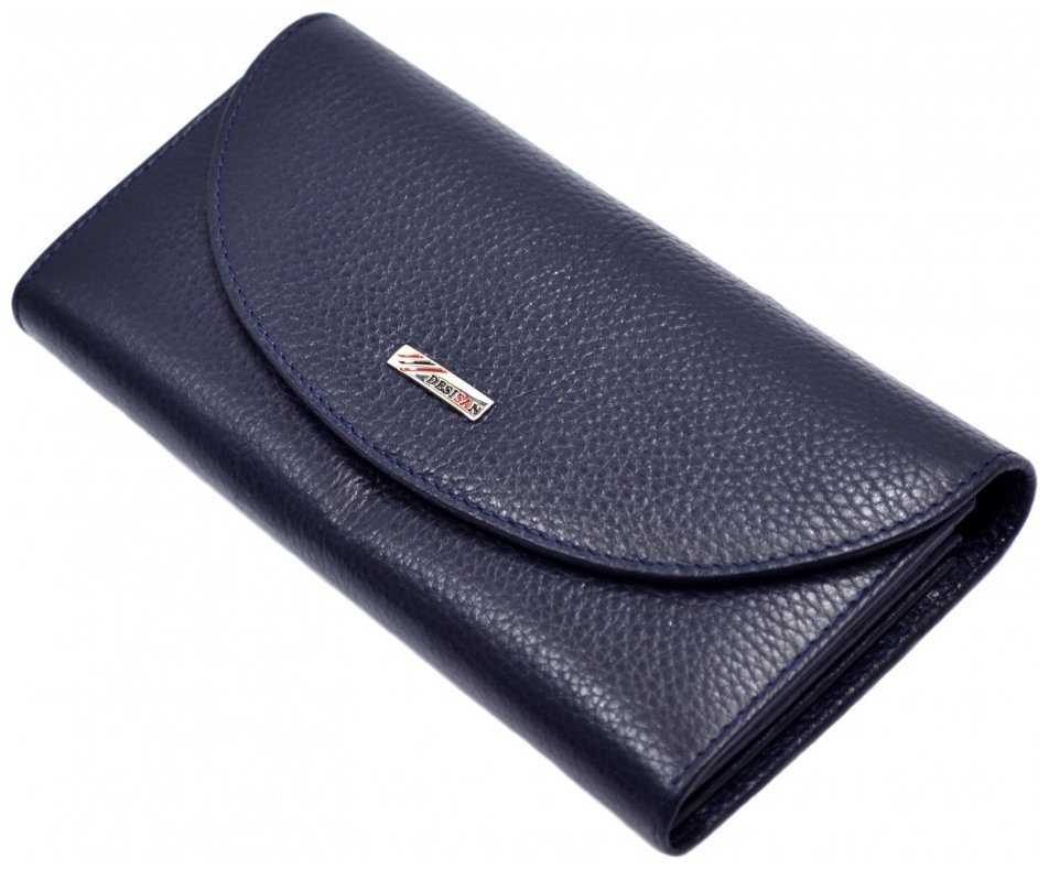 Качественный женский кошелек из фактурной кожи Desisan 81773 (синего цвета) modnotak фото №5