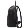 Женский темно-коричневый кожаный рюкзак со светлой строчкой TARWA (19776) - 4