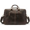 Вместительная мужская сумка - портфель из винтажной кожи Крейзи VINTAGE STYLE (14881) - 3