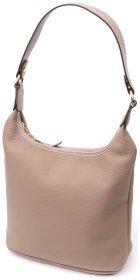 Женская бежевая сумка из натуральной кожи на плечо Vintage 2422629