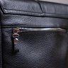Мужская повседневная сумка на плечо из зернистой кожи черного окраса SHVIGEL (00861) - 10