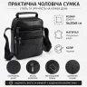 Недорога шкіряна чоловіча сумка-барсетка LE Collection 113173 Чорна modnotak фото - 10
