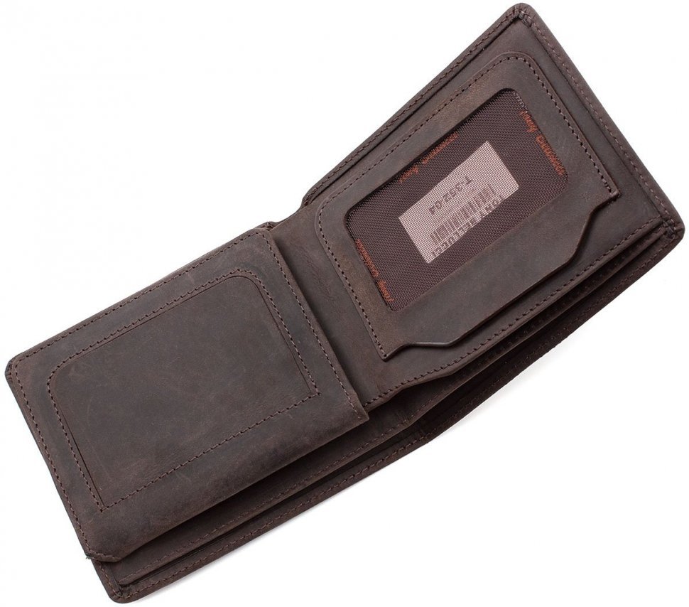 Коричневое портмоне из натуральной кожи без монетницы Tony Bellucci (10671)