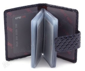 Женская лаковая визитница с тиснением в виде капельки Karya (0014-014)