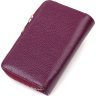 Фіолетовий жіночий гаманець середнього розміру із натуральної зернистої шкіри CANPELLINI (2421909) - 2