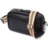 Жіноча сумка-кроссбоді горизонтального типу натуральної шкіри чорного кольору Vintage (2422123) - 1