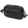 Жіноча сумка-кроссбоді горизонтального типу натуральної шкіри чорного кольору Vintage (2422123) - 2