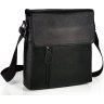 Мужской кожаный мессенджер черного цвета с клапаном Tiding Bag (15759) фото №7 Мужской кожаный мессенджер черного цвета с клапаном Tiding Bag (15759) modnotak фото - 7