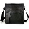 Мужской кожаный мессенджер черного цвета с клапаном Tiding Bag (15759) фото №8 Мужской кожаный мессенджер черного цвета с клапаном Tiding Bag (15759) modnotak фото - 8