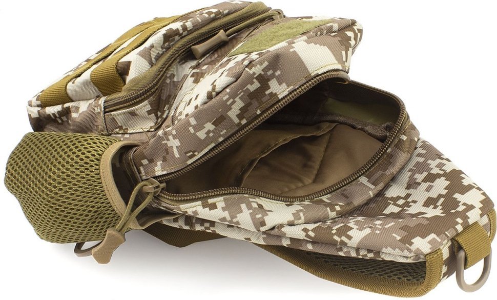 Тактична військова сумка-слінг через плече з маскувальним принтом Піксель - MILITARY STYLE (21968)