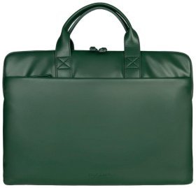 Стильная сумка из кожзама для ноутбука до 16" с ручками для носки Tucano Isotta зеленого цвета 103573